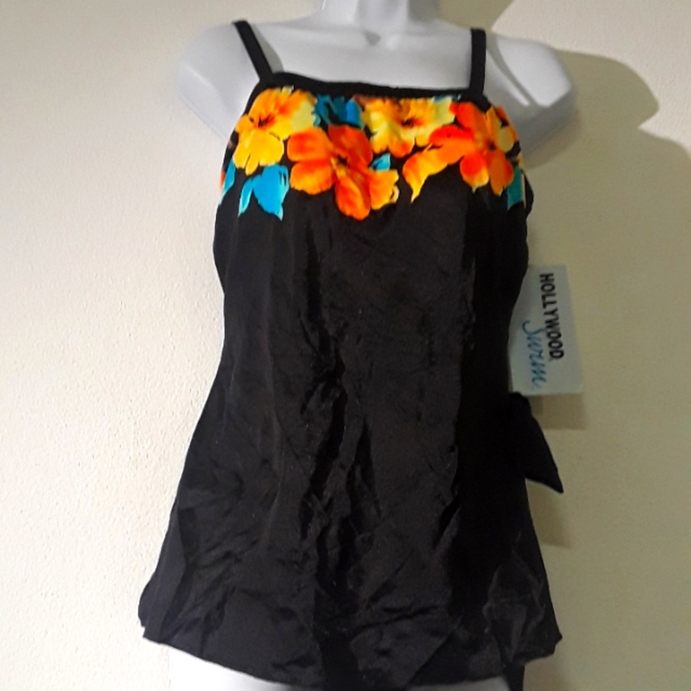 *C4 - NEW VINTAGE HOLLYWOOD SWIM SZ. 16 ONE PIECE BATHING SUIT W/ TAGS